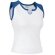 Camiseta de mujer sin mangas detalles de color Valento blanca
