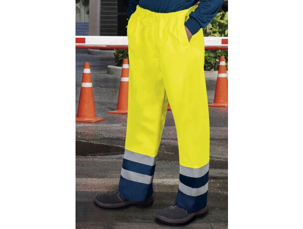 Cubre pantalón de lluvia Narvik con alta visibilidad EN 20471 detalle 1