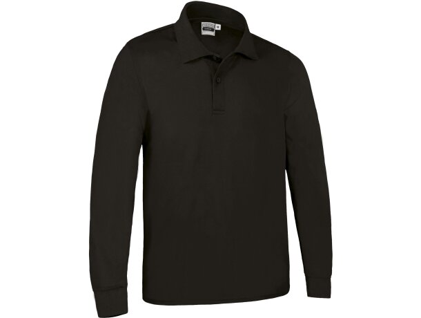 Polo de manga larga de marca de poliéster 200 g/m2 Darwin detalle 5
