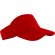 Gorra Ventura de poliéster transpirable con visera curvada Rojo loto