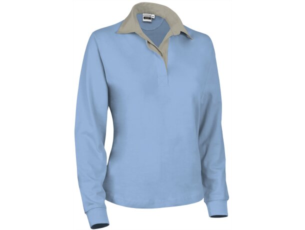 Polo personalizado rugby Avant mujer algodón 300 g/m² bicolor detalle 5