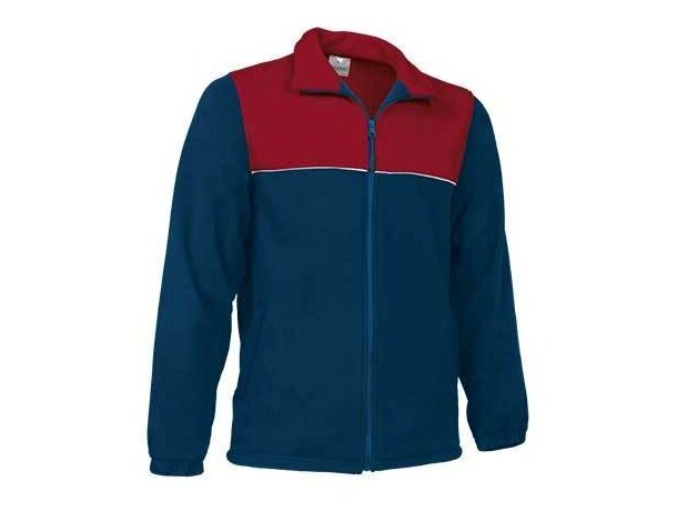 Chaqueta polar de colores combinados Valento azul personalizado