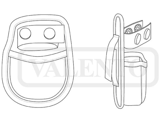 Portagrilletes vigilante Thaiss canvas impermeable con velcro detalle 1