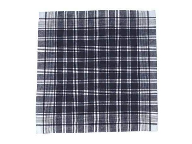Pañuelo hierbas para fiestas Valento grabado azul