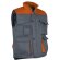 Chaleco barato multibolsillo bicolor con forro interior Valento personalizado gris