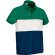 Polo manga corta Varsity en poliéster técnico transpirable Verde botella