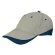Gorra llamativa de colores combinados Valento personalizada blanco y azul