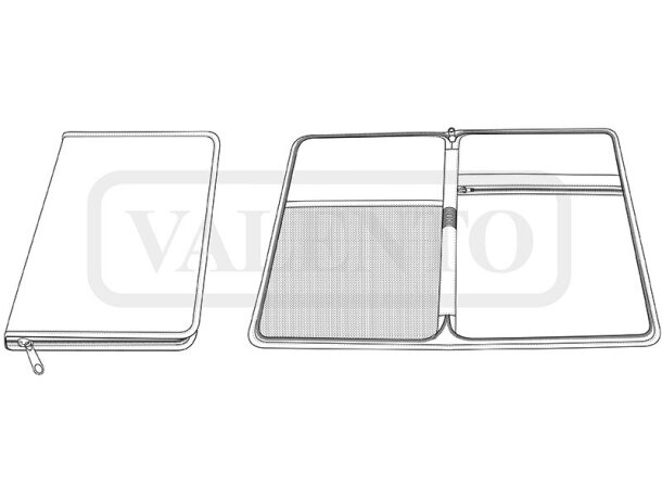 Portadocumentos Document con triple compartimento y cremallera detalle 1