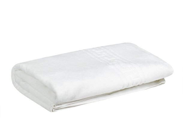 Toalla Coral algodón rizo 650 g/m² con cenefa griega 100x180 detalle 1