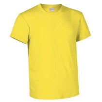 Camiseta básica manga corta cuello redondo Valento Valento amarilla grabada