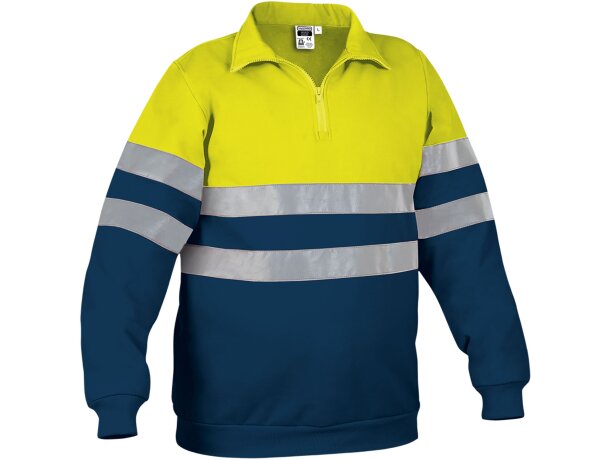 Sudadera promocional Road con bandas reflectantes y cuello alto detalle 5