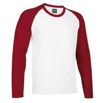 Camiseta manga larga de hombre combinada 200 gr Valento blanca Camiseta manga larga de hombre combinada 200 gr Valento blanca