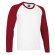 camiseta manga larga de hombre combinada 200 gr valento blanca