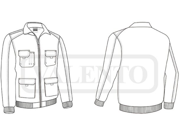 Chaqueta de trabajo Dynamite canvas hidrorrepelente multibolsillos detalle 1