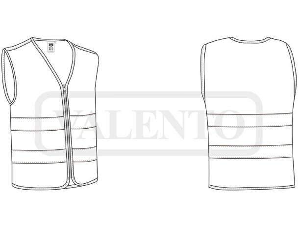 Chaleco alta visibilidad Morgan con bandas reflectantes detalle 1