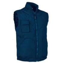 Chaleco de cuello alto con forro interior y bolsillos Valento azul personalizada