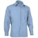 Camisa de hombre de trabajo con manga larga Valento personalizada azul claro