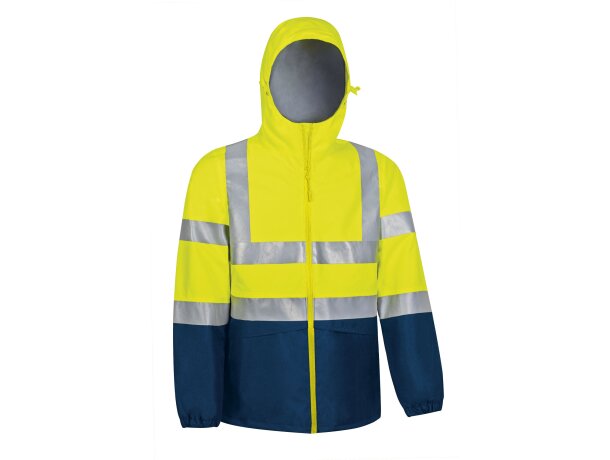 Chaqueta de lluvia alta visibilidad Tornado con capucha detalle 1