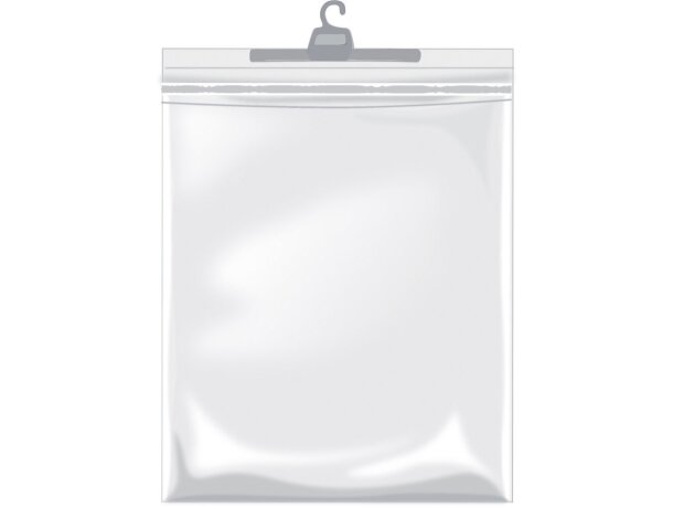 Bolsa de plástico con adhesivo y percha SORIA Valento detalle 1