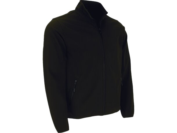 Cortavientos Speel softshell tres capas hidro-repelente negro detalle 1