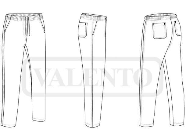 Pantalón de trabajo mujer Elanis con cintura elástica ajustable detalle 1