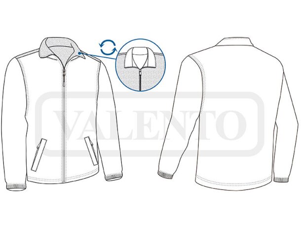 Chaquetas promocionales de poliéster 220 g/m2 Glasgow detalle 1