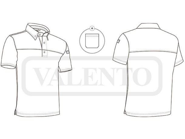 Polo manga corta poliéster 190 g/m2 detalle 1