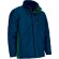 Parka Thunder impermeable bicolor con capucha y acolchado rombos Azul marino orión/verde kelly
