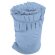Manta pequeña polar para cuna Valento personalizada azul claro