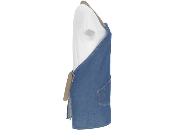 Delantal Marlon denim prelavado con peto y bolsillos reforzados detalle 5