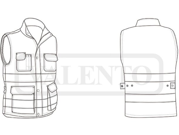Chaleco alta visibilidad Anchorage acolchado profesional detalle 1