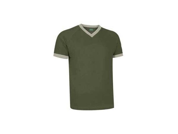 Camiseta manga corta cuello contrastado Valento Valento verde barata