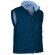 Chaleco de poliester de cuello alto con bolsillos oblicuos Valento azul personalizado