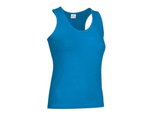 Camiseta de tirantes mujer lisa Valento azul claro