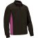 Polo manga larga Thunder bicolor piqué algodón poliéster Negro/rosa magenta