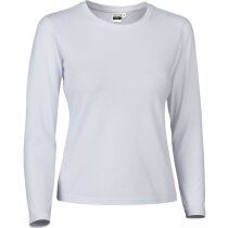 Camiseta manga larga de mujer 190 gr Valento blanca