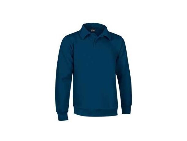 Sudadera con cuello de polo de hombre Valento azul merchandising