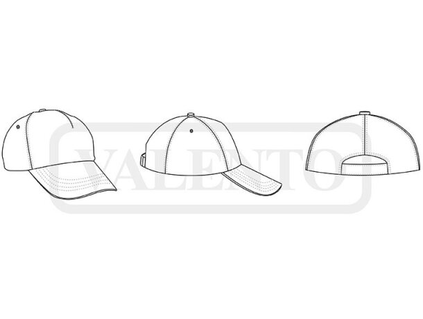 Gorras bicolor de 100% algodón 180 g/m2 Promotion detalle 1