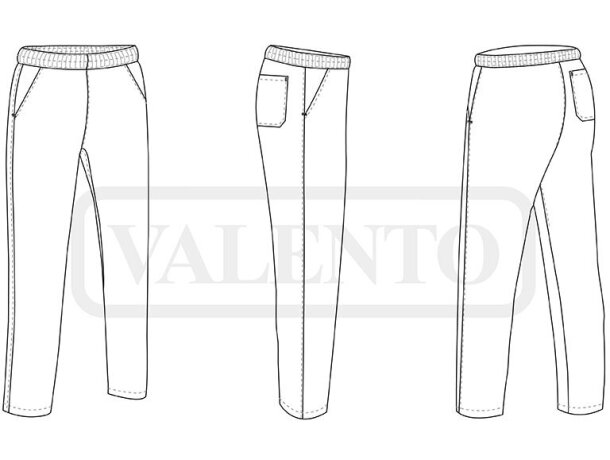 Pantalón cintura elástica hombre algodón 210 g/m2 Clarim detalle 1