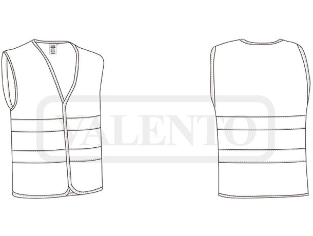 Chaleco de alta visibilidad personalizado unisex de poliéster 140 g/m2 Moonlight detalle 1