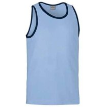 Camiseta unisex de tirantes algodón Valento azul claro