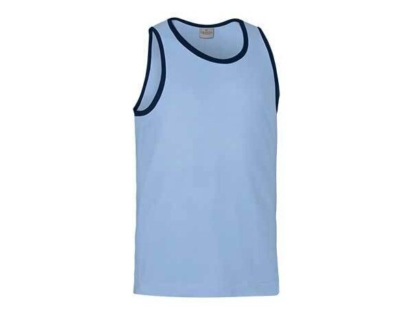 Camiseta unisex de tirantes algodón Valento azul claro