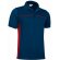 Polo Thunder manga corta bicolor piqué algodón poliéster 220g Azul marino orion-rojo loto