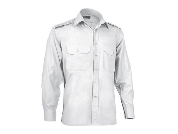 Camisa de trabajo manga larga de hombre Valento blanca