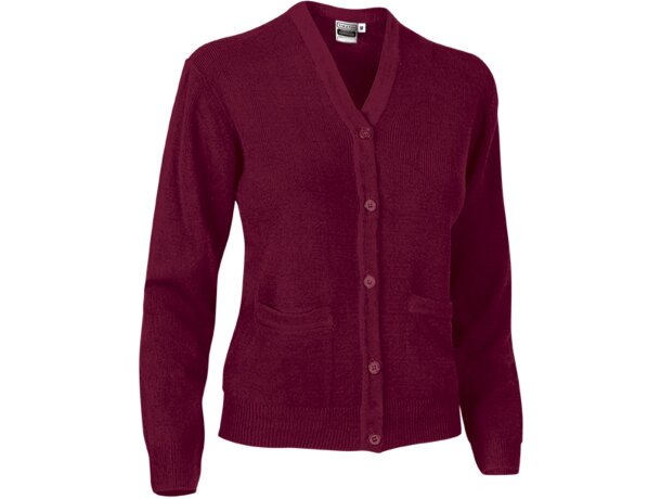 Chaqueta de mujer cuello en forma de pico acrílico 325 g/m2 Cardigan detalle 5