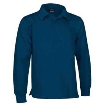 Sudadera de felpa con cuello de polo Valento azul