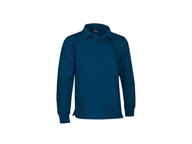 Sudadera de felpa con cuello de polo Valento azul