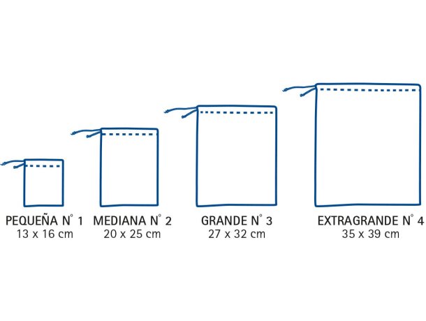 Bolsa Valento Metro detalle tallas para