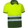 Polo alta visibilidad Delaware bicolor con bandas reflectantes Amarillo fluor/verde militar
