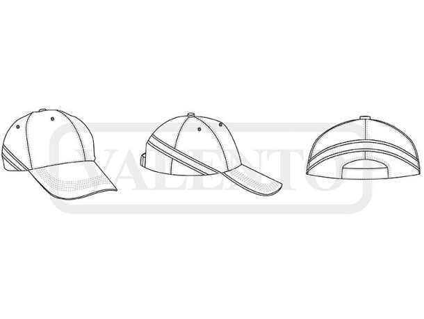 Gorra bandera FURIA Valento con 6 paneles. Ideal para imprimir tu logotipo detalle 1